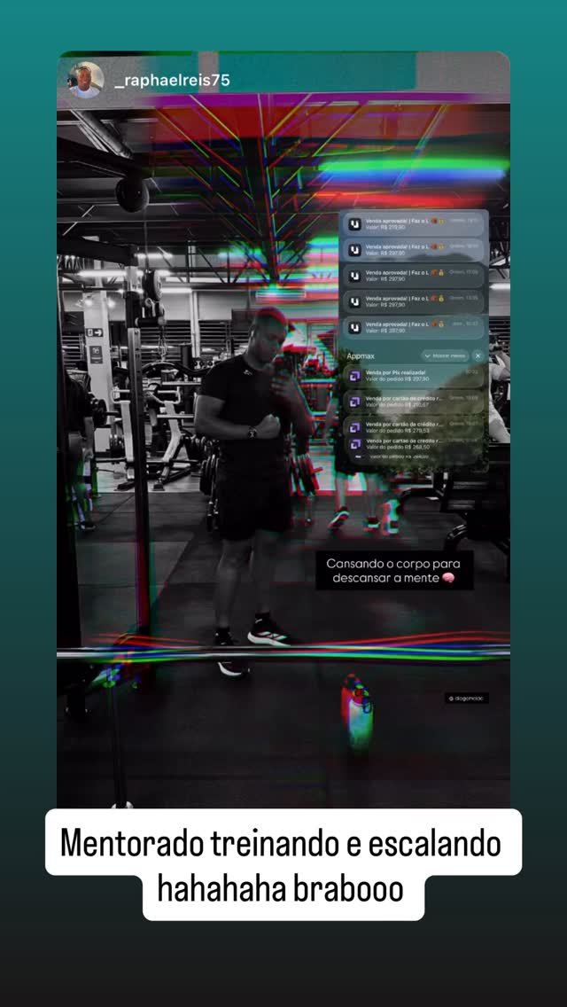 Print de mentorado treinando e escalando